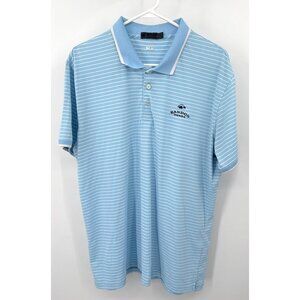 G/Fore Polo Shirt Large Blue Striped G Fore Bandon Dunes